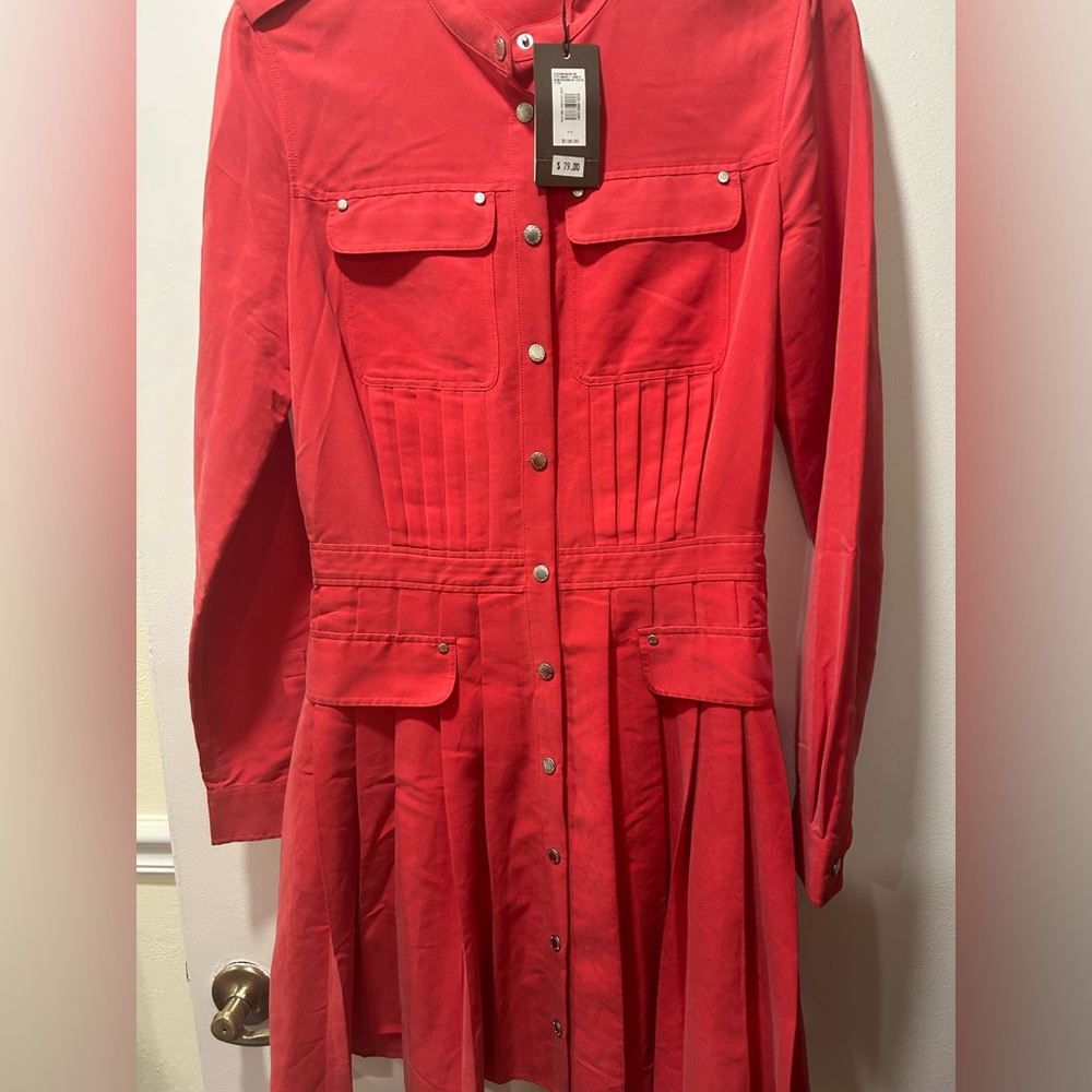 Armani Exchange Red Trench Coat